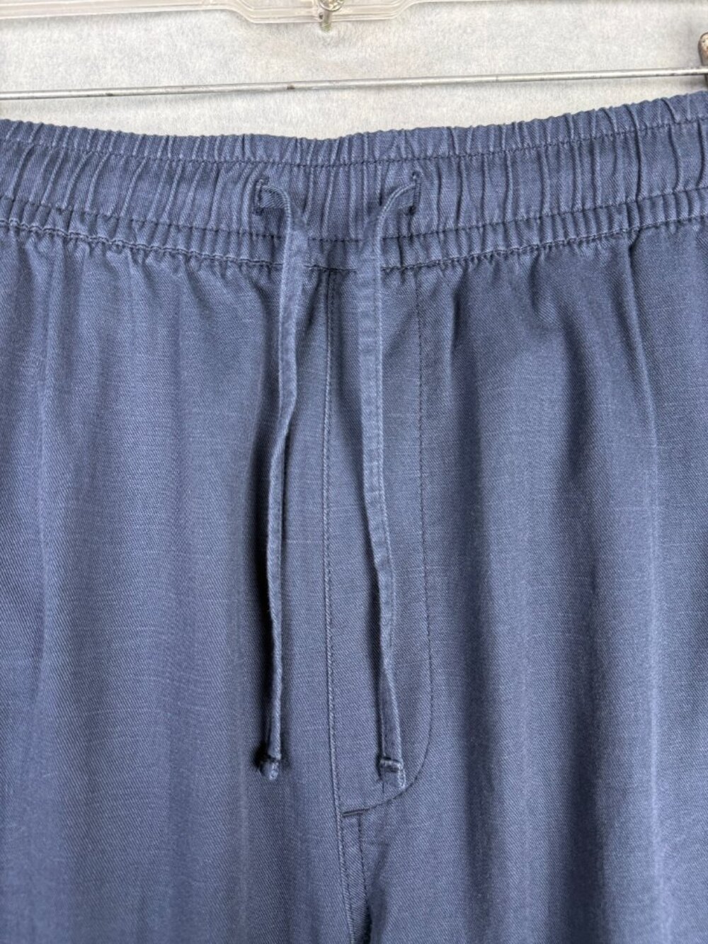 Old Navy Women's XL Drapey Cargo Pants Blue Wide Leg Pull On Drawstring Mid-Rise - Picture 3 of 14